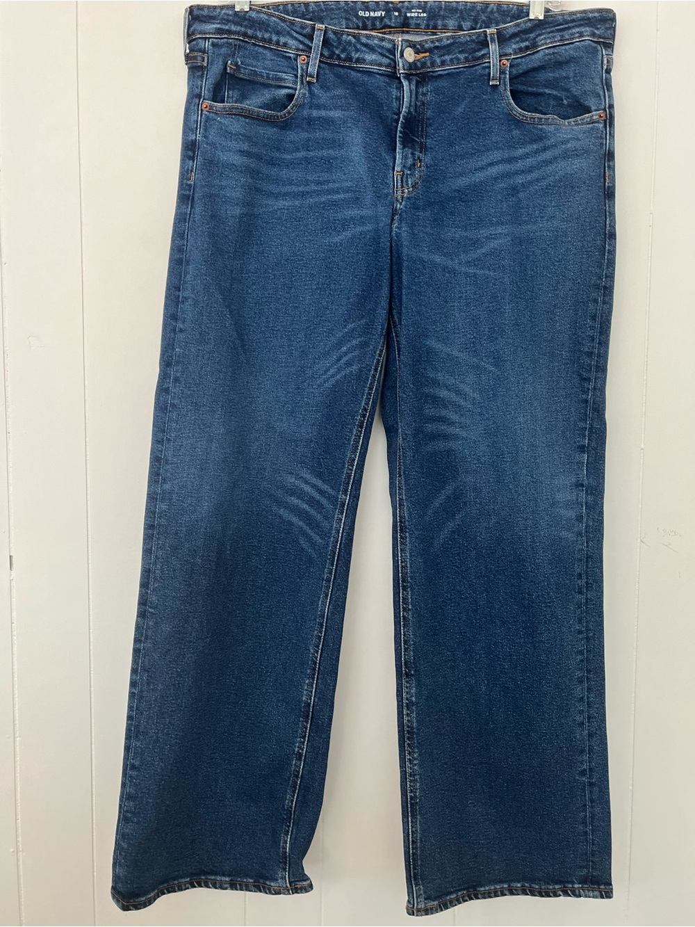 Old Navy Mid Rise Wide Leg Women's Denim Jeans Size 18
